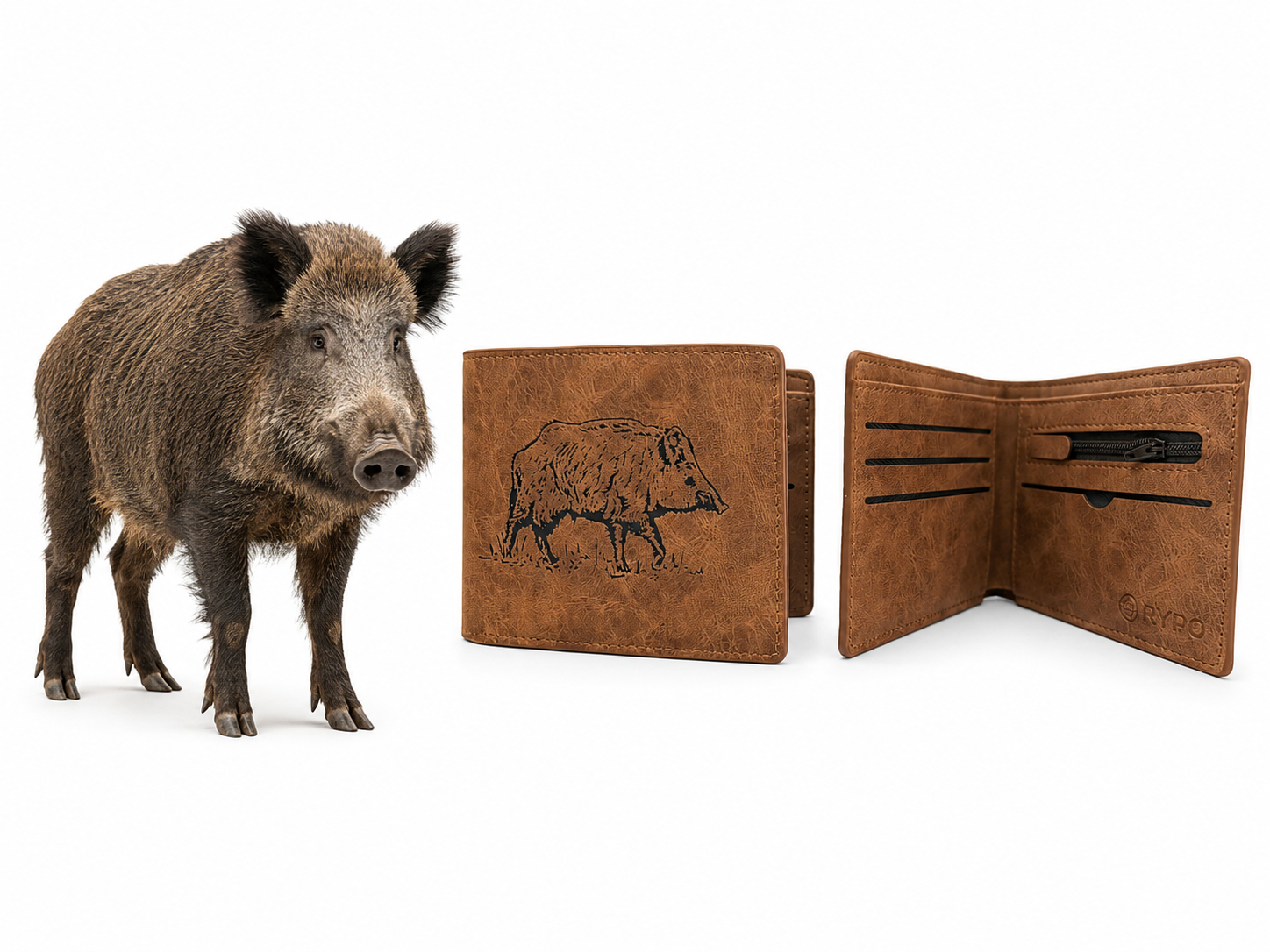 Geldbeutel mit Wildmotiv