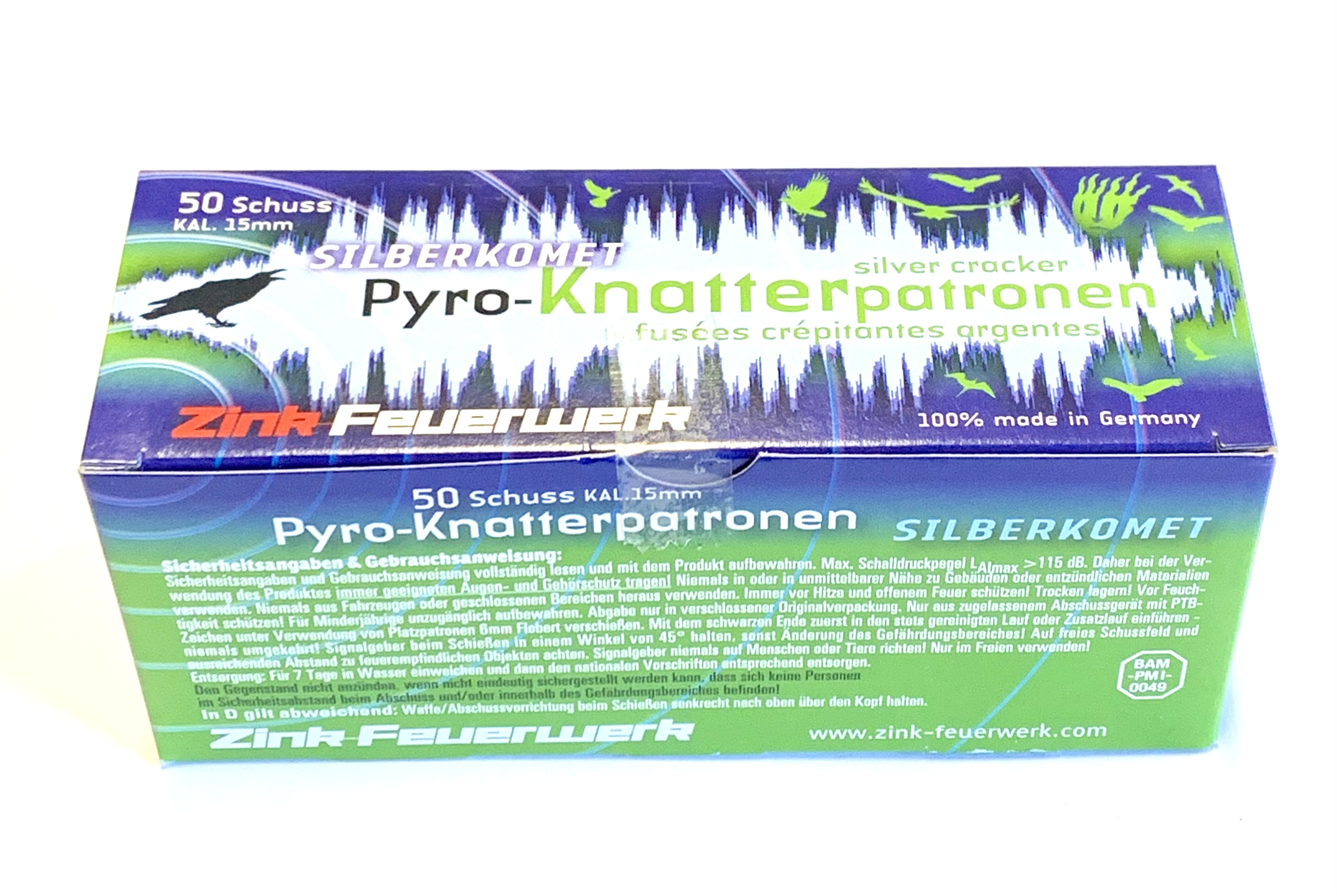 Silberkomet Effektpatronen Pyro Knatter 15mm 50 St. 